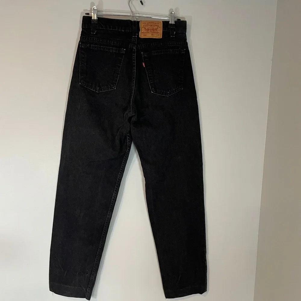 VTG Levis 550 Relaxed Fit Jeans Mens 30x32 Faded Black USA Denim 2011 Y2K READ